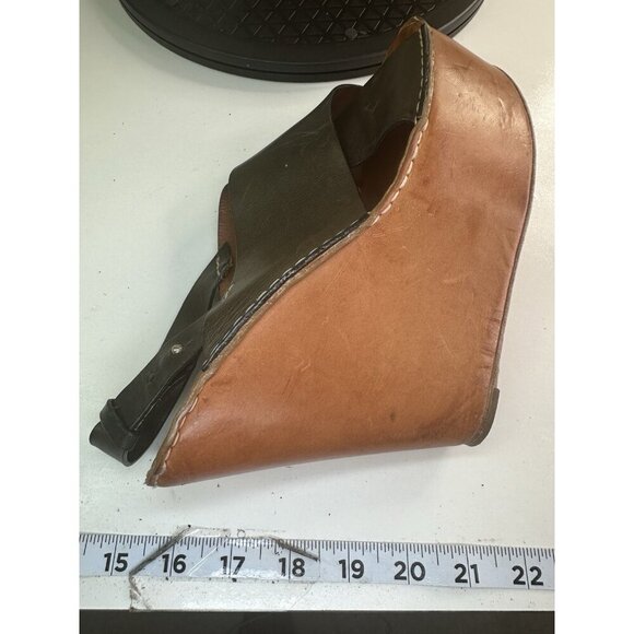 Chloe Womens Green Leather Platform Wedge Sandals Sz 40 / 9.5 - Picture 5 of 8